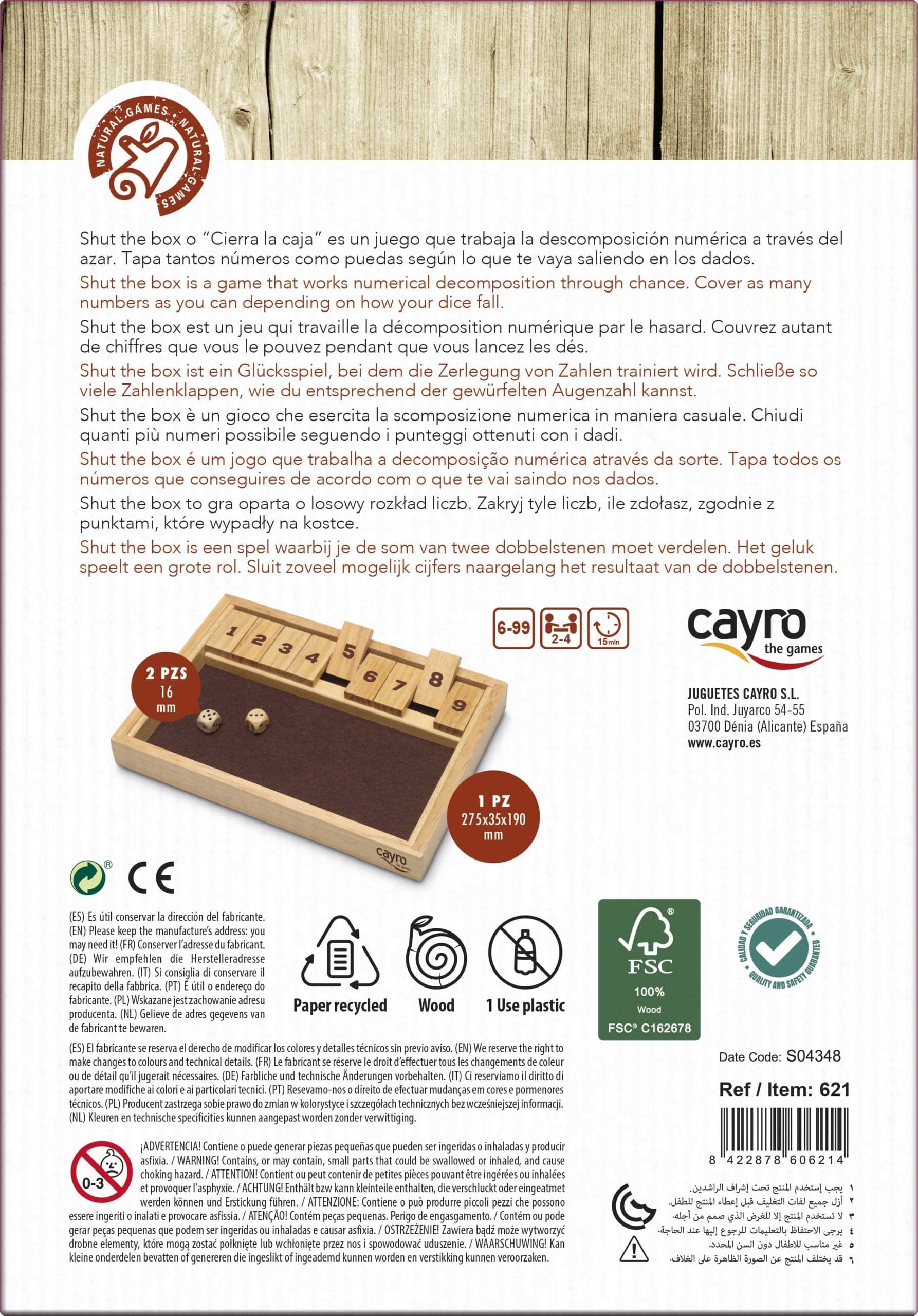 Shut The Box  +6 años  | Cayro 621