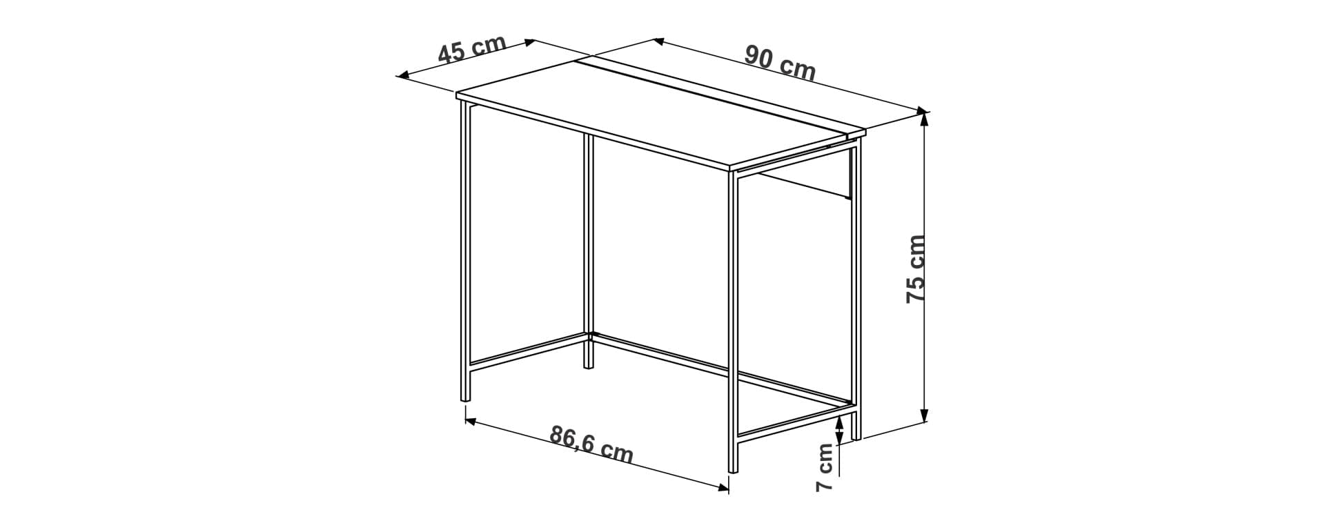 Escritorio plegable línea Steel Quadra | 27893