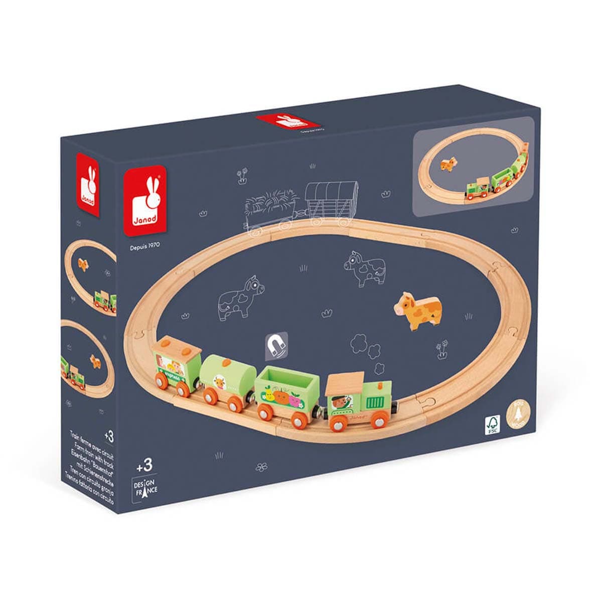 Tren Circuito Granja +3 años | Janod 4630