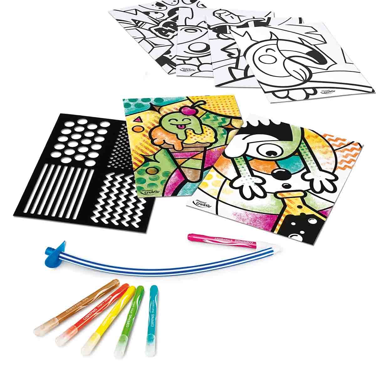 Blow pen set artístico Pop Creativ +5 años  | Maped 846715