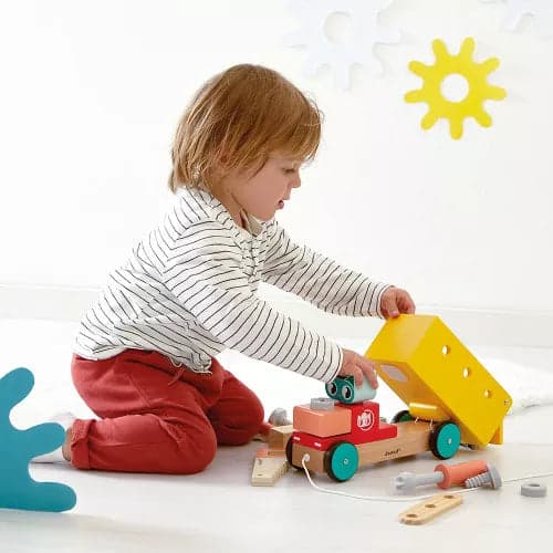 Camión de tracción Brico'Kids +2 años  | Janod 6451