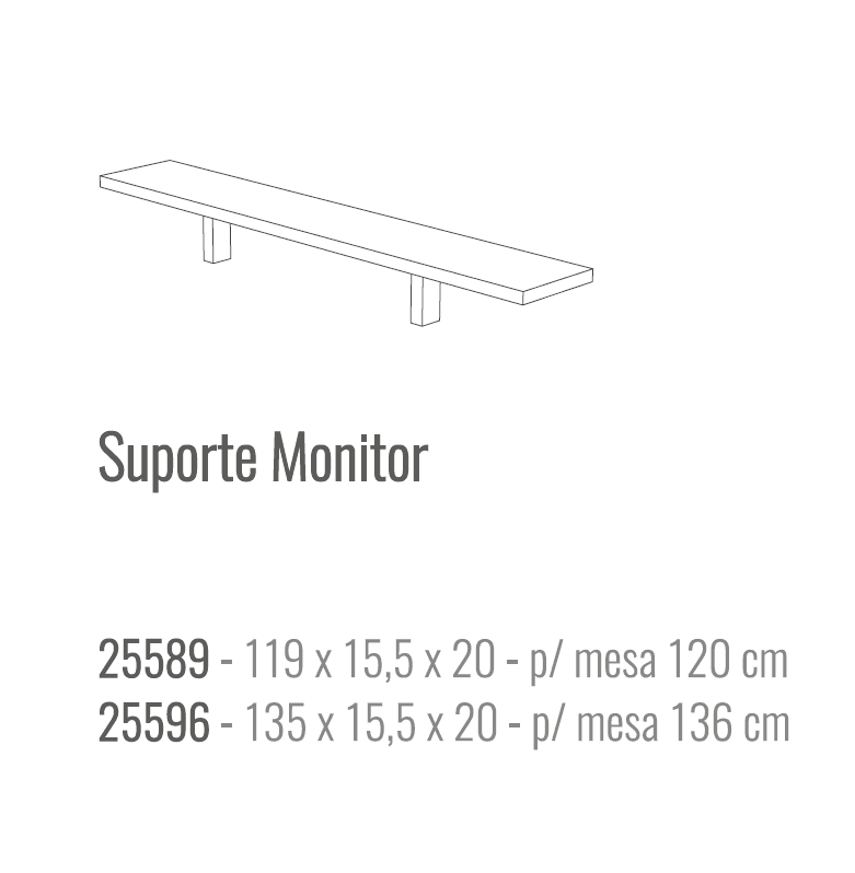Soporte, estante para monitor línea Concept
