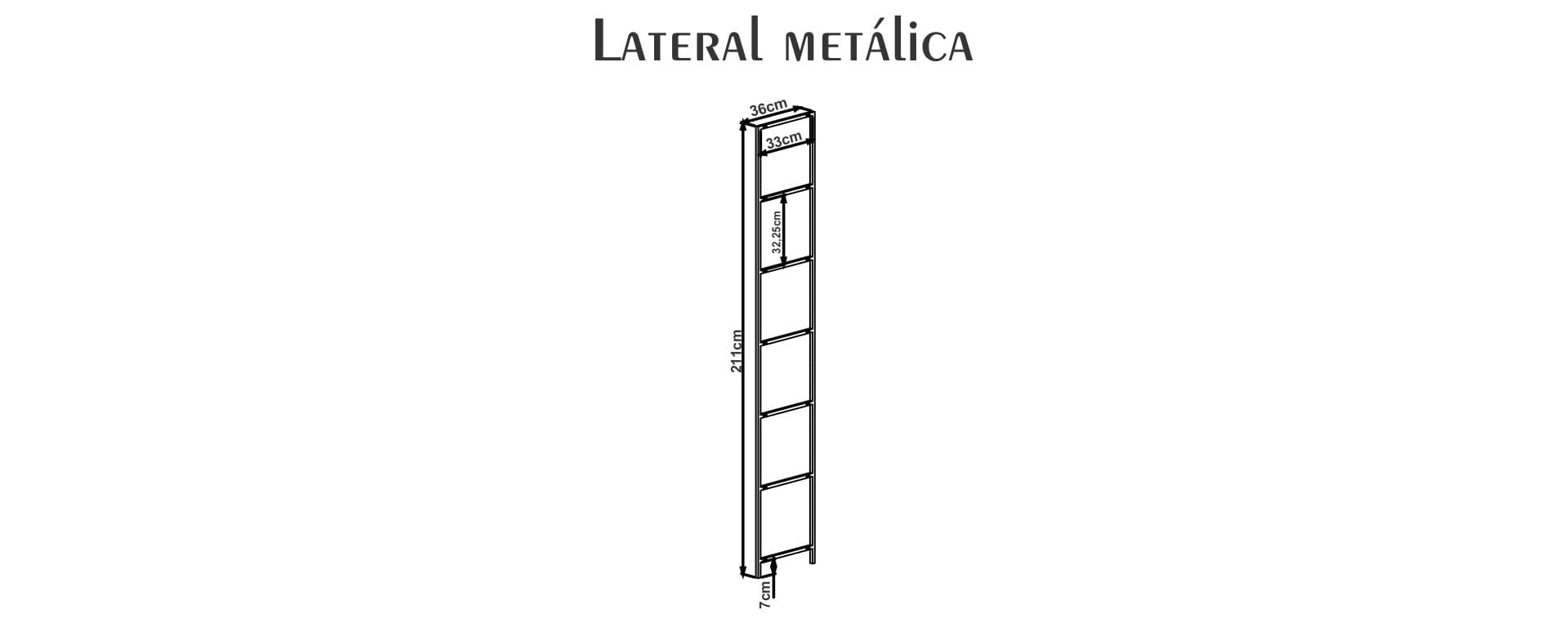 Parante terminal para estantería modular | 25712