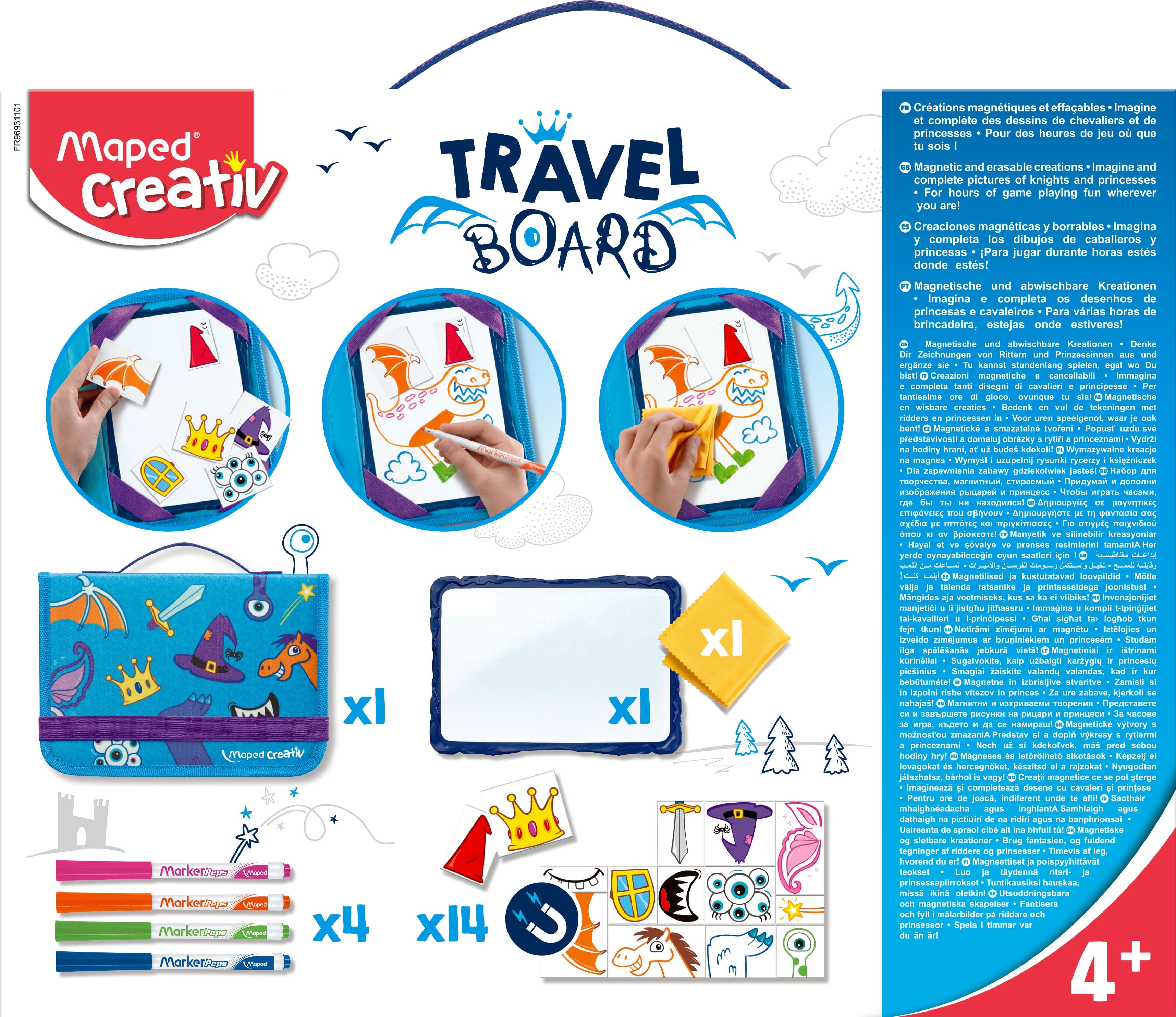 Maletín de Set creativo con pizarra para colorear +4 años | Maped 969311
