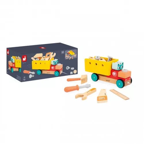 Camión de tracción Brico'Kids +2 años  | Janod 6451
