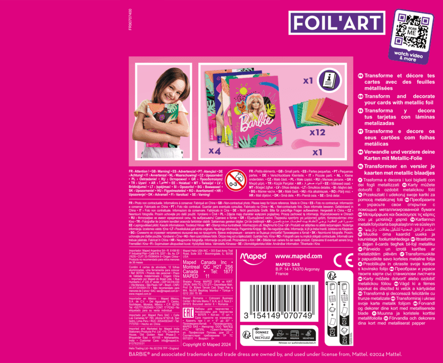 Foil' Art Barbie +5 años | Maped Creative