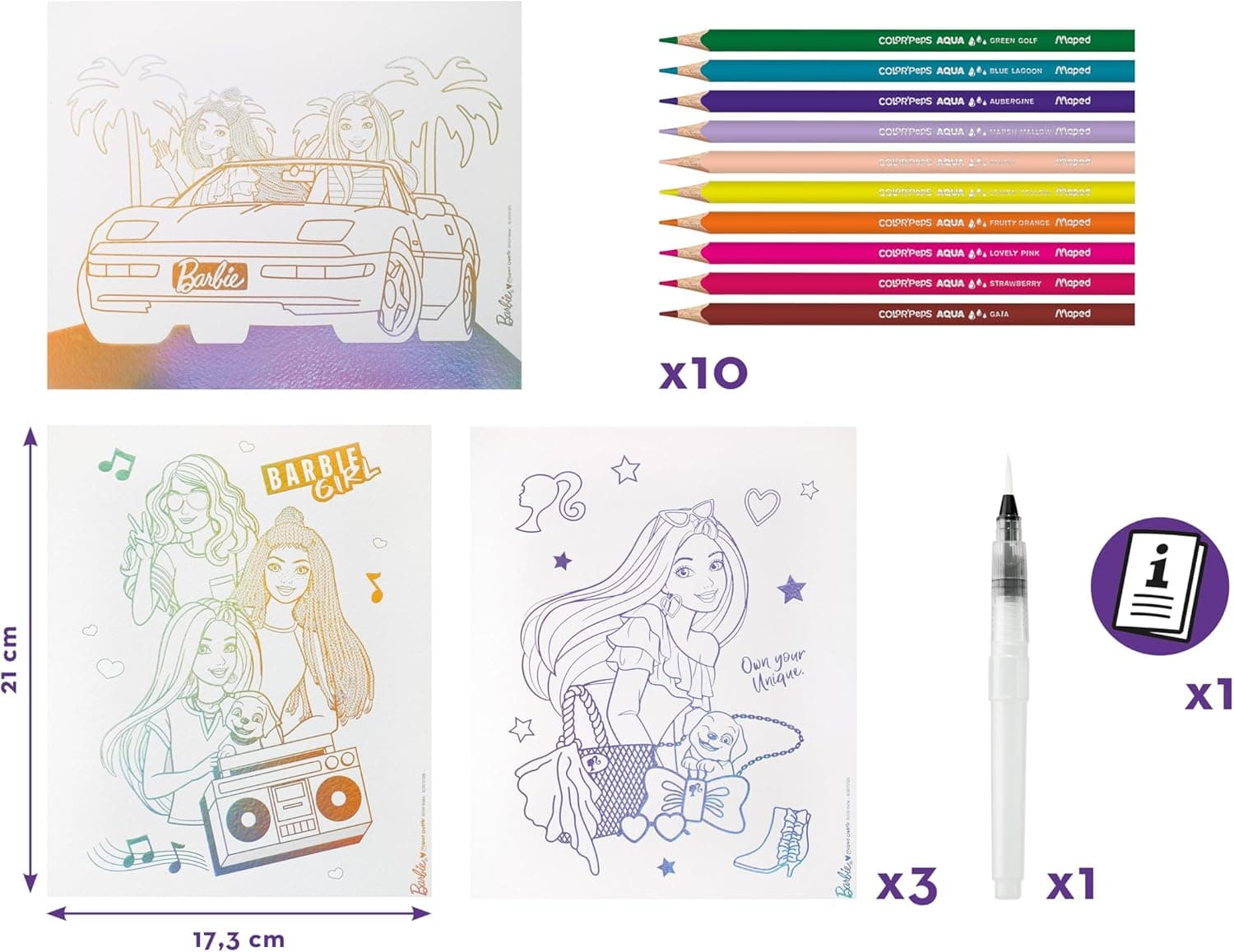 Aqua'Art Barbie +6 años | Maped Creative CRE907073