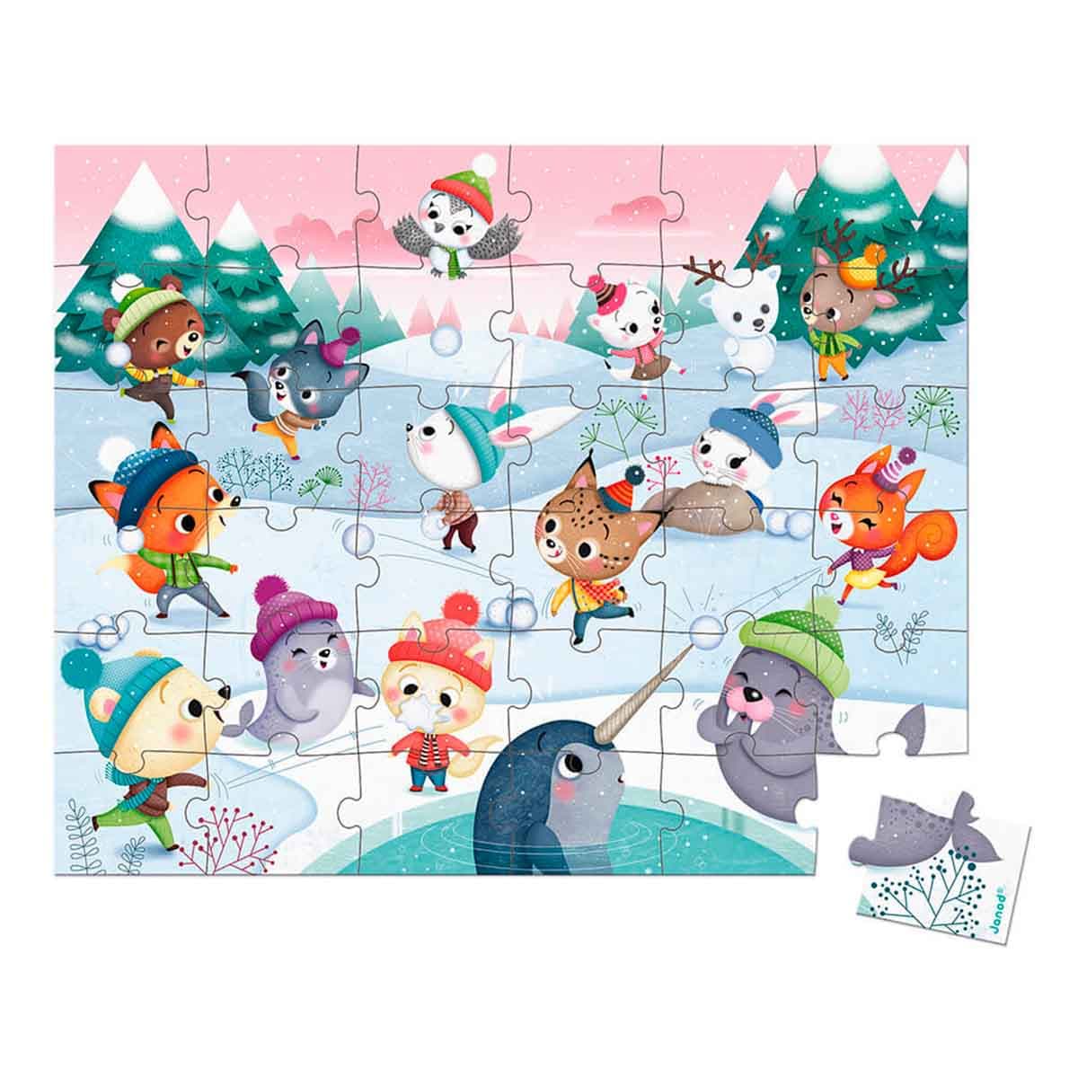 Puzle Fiesta en la Nieve 36 Piezas +4 años  | Janod 2662