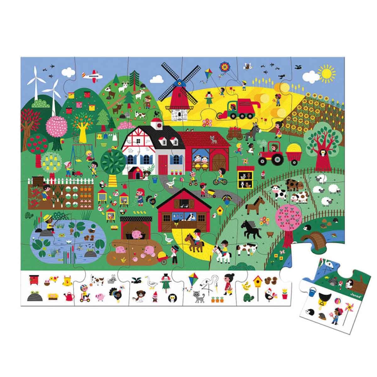 Puzle de observacion Granja +3 años | Janod 2660