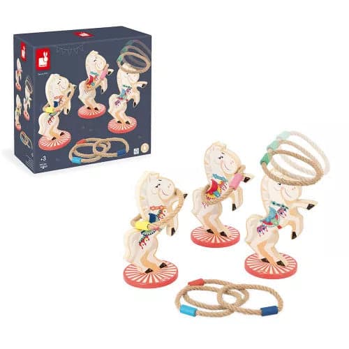 Juego de lanzamiento de anillos de caballos Applepop +3 años | Janod 3366