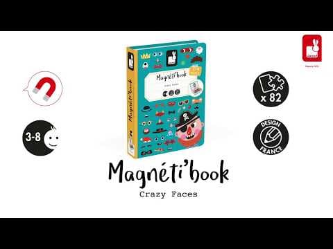 Magnéti' Book Crazy Faces Boys +3 años  | Janod 2716
