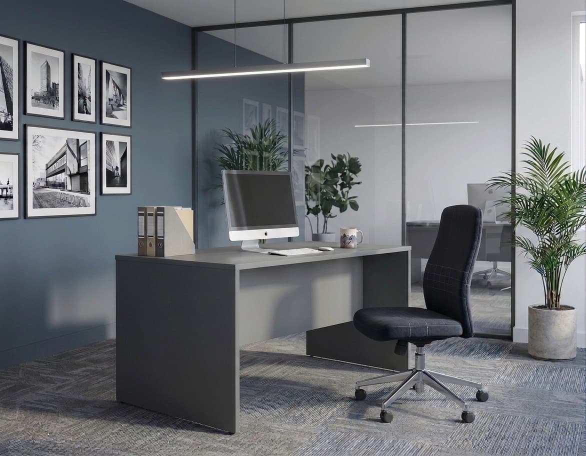 Estación de trabajo 120 recta línea Concept | Pie tablero