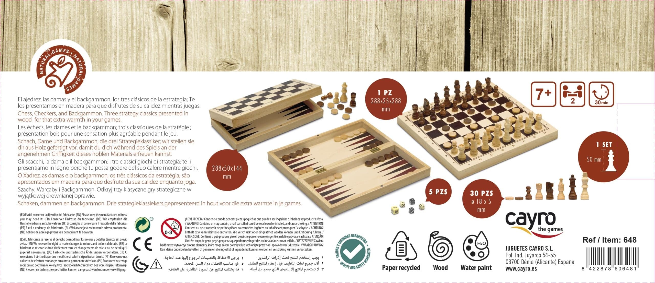 Set 3 en 1 de madera +7 años | cayro 648