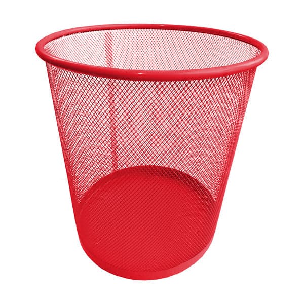 Papelera metálico rejilla