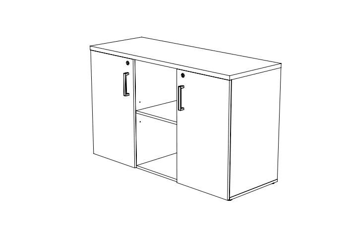 Armario bajo 2 puertas & nicho línea Concept | 25420