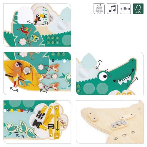 Busy-board cocodrilo Tropik +18 meses | Janod 8280